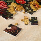 Goldenes Pferd mit blühender Mane Puzzle (Seite)