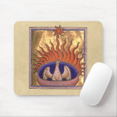 Goldenes Phoenix, das von der Asche steigt Mousepad (Mit Mouse)