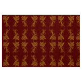 Goldenes Phoenix-Muster auf rotem Gewebe Stoff (Fat Quarter (45,7 x 55,9 cm))