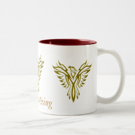 Goldenes Phoenix steigende Tasse mit zwei Tönen