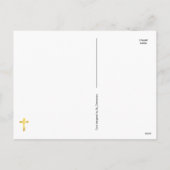 Goldenes Pinselkreuz - Christlicher Christus Jesus Feiertagspostkarte (Rückseite)