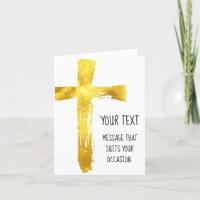 Goldenes Pinselkreuz - Modernes Christliches Cruci