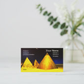 Goldenes Piramids BusinessCard Visitenkarte (Stehend Vorderseite)