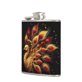 Goldenes Plumage: Majestic Peak on White Flachmann (Links)