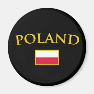 Goldenes Polen Magnet
