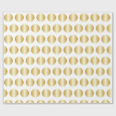 Goldenes Polka-Punkt-Design Geschenkpapier (Flach)