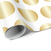 Goldenes Polka-Punkt-Design Geschenkpapier (Rolleneckpunkt)