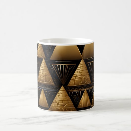 Goldenes Pyramidenmuster Kaffeetasse (Mittel)