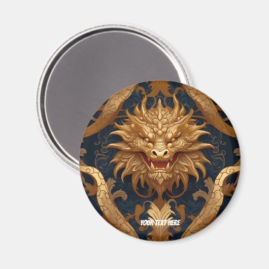 Goldenes Pyramidenmuster Magnet (Vorderseite/Rückseite)