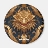 Goldenes Pyramidenmuster Magnet (Vorne)