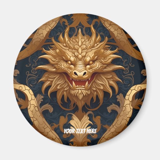 Goldenes Pyramidenmuster Magnet (Vorne)