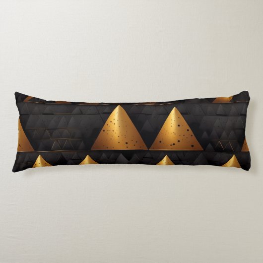 Goldenes Pyramidenmuster Seitenschläferkissen (Vorderseite)