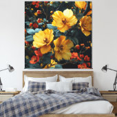 Goldenes Quartett Leinwanddruck (Insitu (Schlafzimmer))