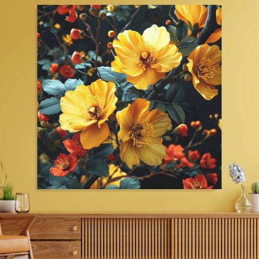 Goldenes Quartett Leinwanddruck (Insitu (Wohnzimmer))