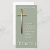 Goldenes QuerBeileid danken Ihnen wählen Farbe 2 Dankeskarte (Vorne/Hinten)