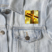 Goldenes queres quadratisches Button (Beispiel)