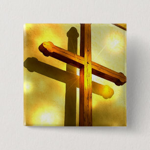 Goldenes queres quadratisches Button