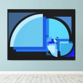 Goldenes Quotient dekonstruktives Poster Leinwanddruck (Insitu (Holzboden))