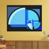 Goldenes Quotient dekonstruktives Poster Leinwanddruck (Insitu (Wohnzimmer))