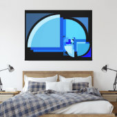 Goldenes Quotient dekonstruktives Poster Leinwanddruck (Insitu (Schlafzimmer))