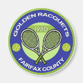 Goldenes Racquets Magnet (Vorne)