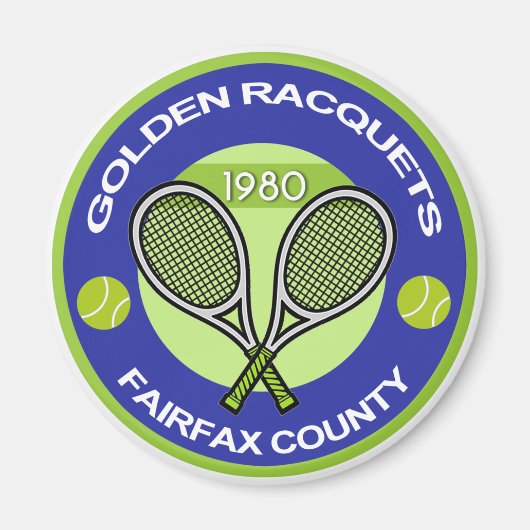 Goldenes Racquets Magnet (Vorne)