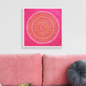Goldenes Rad Mandala Leinwanddruck (Insitu (Wohnzimmer))