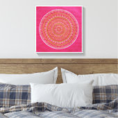 Goldenes Rad Mandala Leinwanddruck (Insitu (Schlafzimmer))