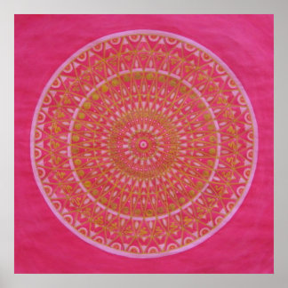 Goldenes Rad Mandala Poster