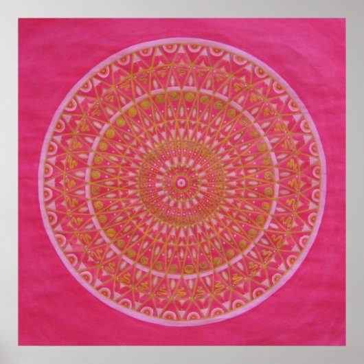 Goldenes Rad Mandala Poster (Vorne)