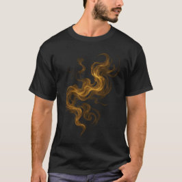 goldenes Rauchmuster T-Shirt