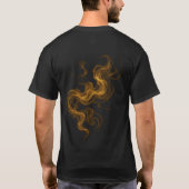 goldenes Rauchmuster T-Shirt (Rückseite)