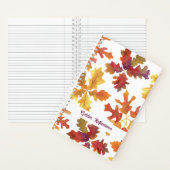 Goldenes Reflektionsblatt im Herbst Notizblock (Innen)