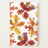 Goldenes Reflektionsblatt im Herbst Notizblock (Rückseite)