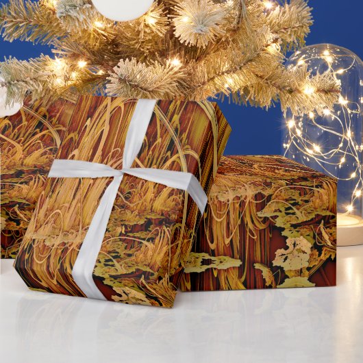 Goldenes Reflektionspapier Geschenkpapier (Feiertage)
