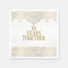 Goldenes Rennen auf dem Weißen Neapel zum 70. Jahr Serviette