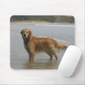 Goldenes Retreiver im Meer Mousepad (Mit Mouse)