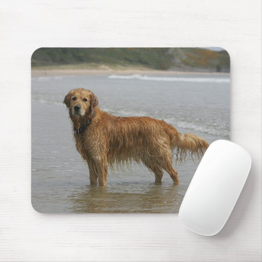 Goldenes Retreiver im Meer Mousepad (Mit Mouse)