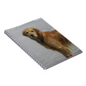 Goldenes Retreiver im Meer Notizblock (Rechte Seite)