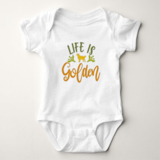 Goldenes Retriever-Design für Hunde-Mama Baby Strampler (Vorderseite)