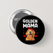 Goldenes Retriever Design Mama Golden Retri Button (Vorne & Hinten)