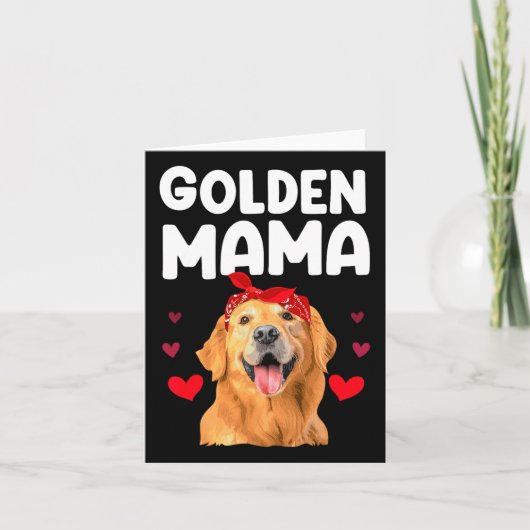 Goldenes Retriever Design Mama Golden Retri Karte (Vorderseite)