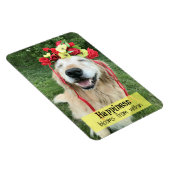 Goldenes Retriever Glück blüht von innen heraus Magnet (Rechte Seite)