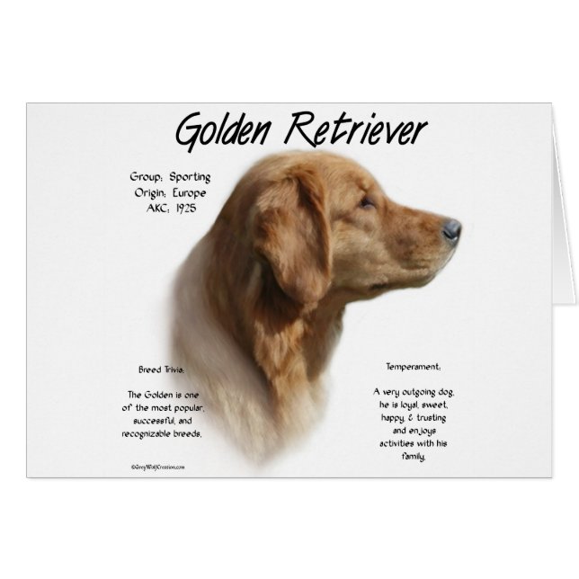 Goldenes Retriever Historisches Design (Vorderseite (Horizontal))