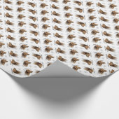 Goldenes Retriever Historisches Design Geschenkpapier (Ecke)