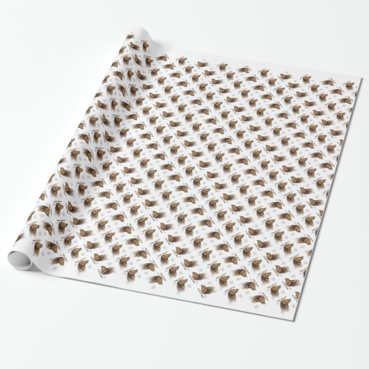 Goldenes Retriever Historisches Design Geschenkpapier (Ungerollt)