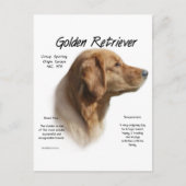 Goldenes Retriever Historisches Design Postkarte (Vorderseite)