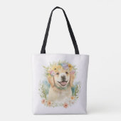 Goldenes Retriever in Blume Tasche (Rückseite)