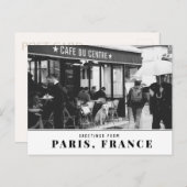 Goldenes Retriever in Paris Postkarte (Vorne/Hinten)