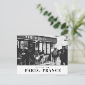 Goldenes Retriever in Paris Postkarte (Stehend Vorderseite)